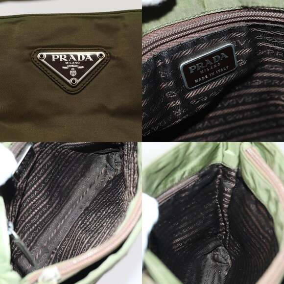 PRADA Hand Bag Nylon Khaki - Picture 11 of 13